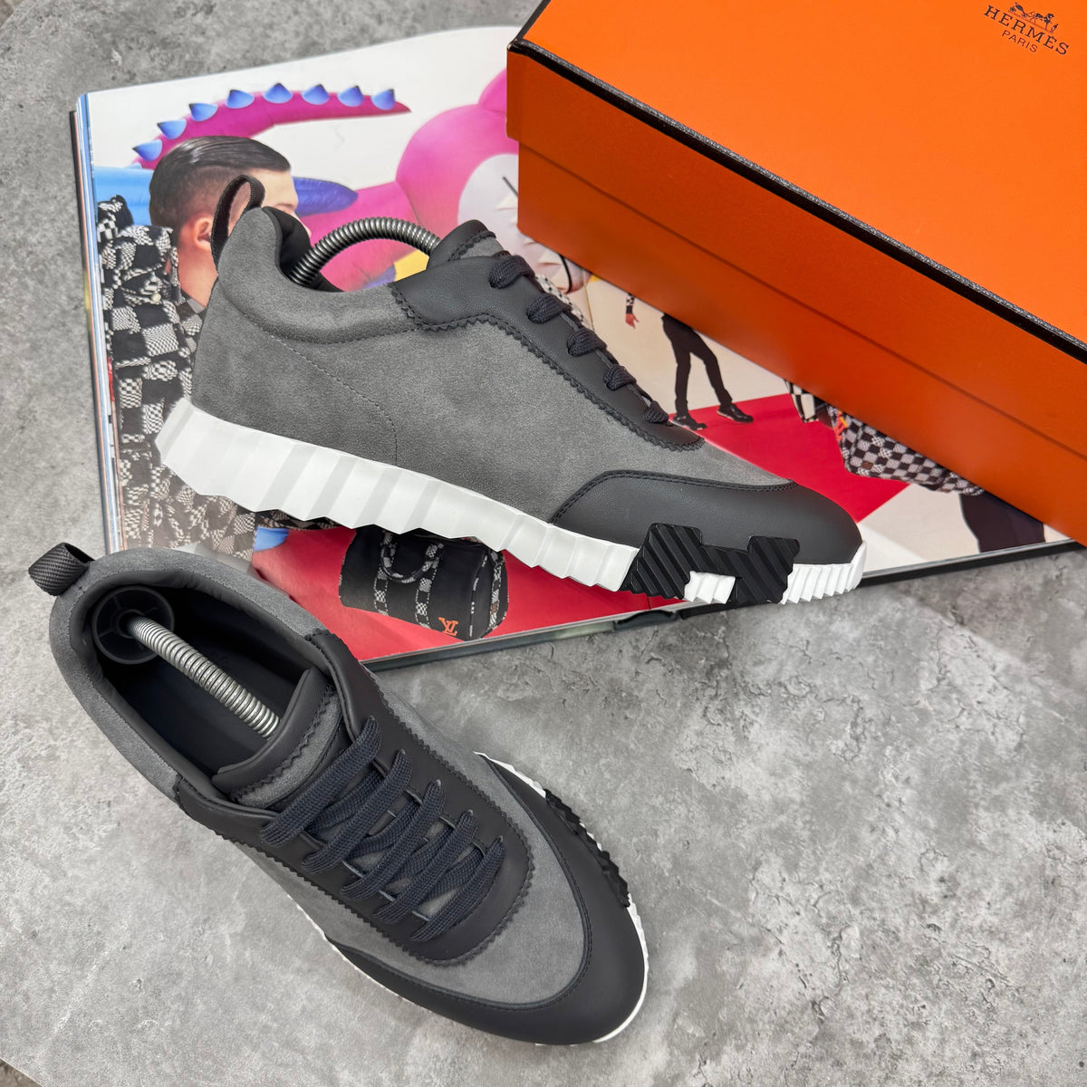 HMES - TRAINERS - GREY/CHARCOAL