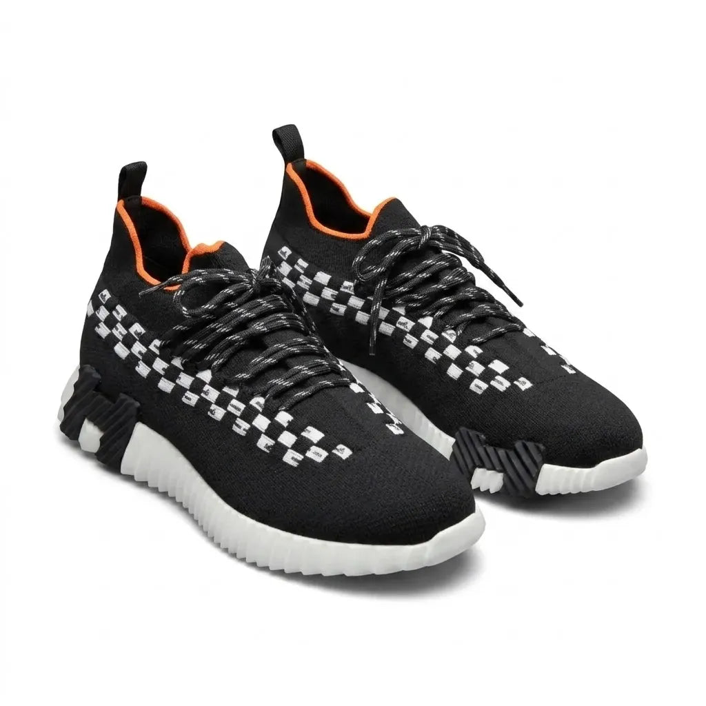 HMES - FLEX SLIP ON TRAINERS - BLACK
