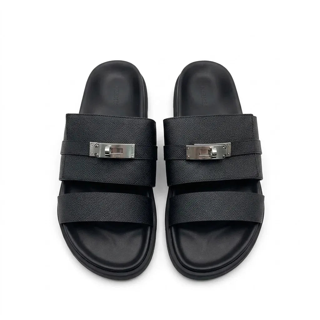 H STRAP SLIDES - BLACK
