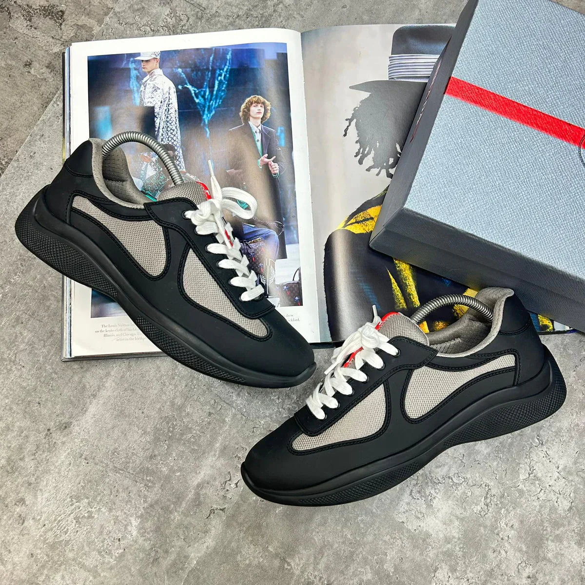 (PRE ORDER) PRADA AMERICAN CUP TRAINER - BLACK