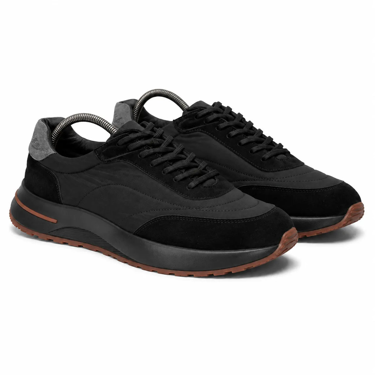 LORO SUEDE RUNNER TRAINER - BLACK
