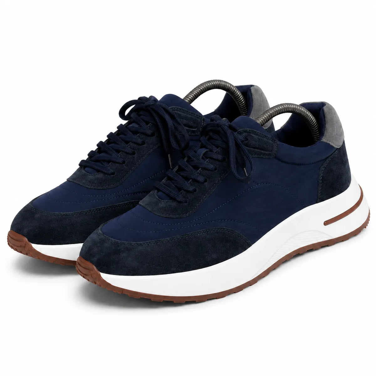 LORO SUEDE RUNNER TRAINER - NAVY