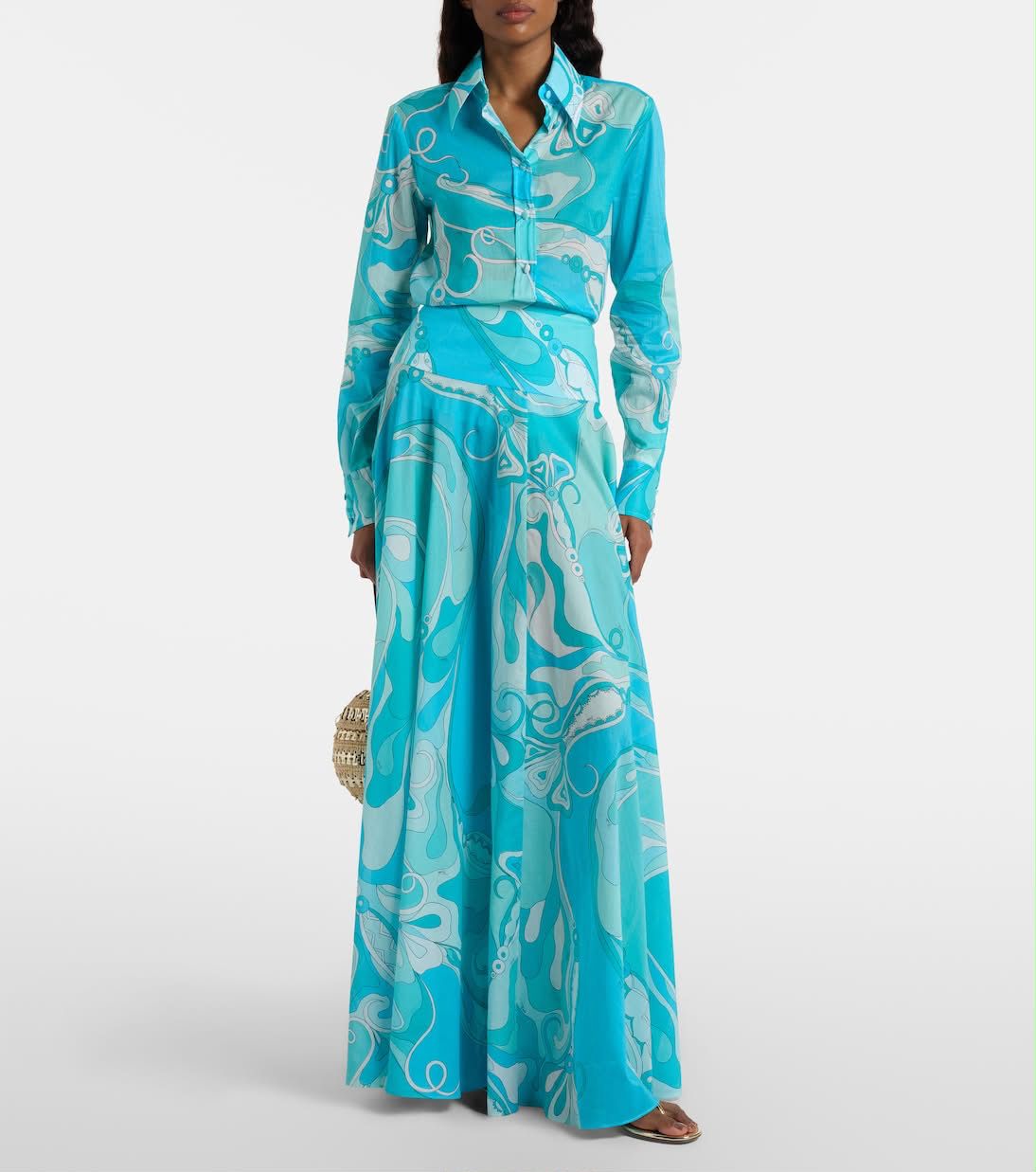 Pucci-Inspired Matching Top & Pants Set