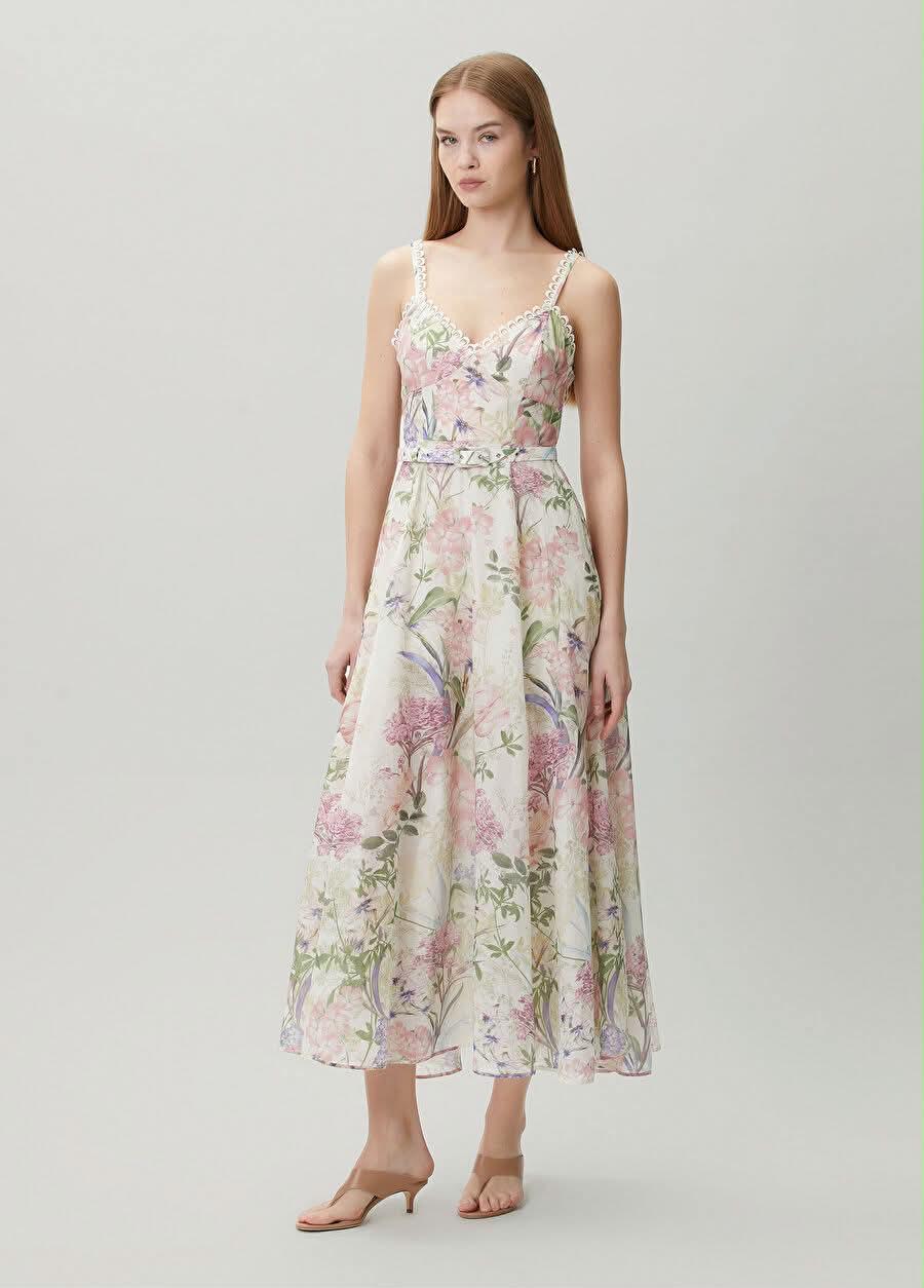 Botanical Bloom Floral Midi Dress