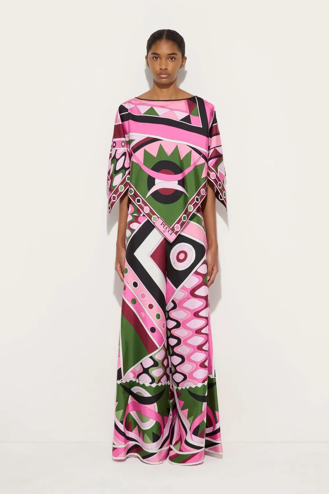 Pucci-Inspired Matching Top & Pants Set