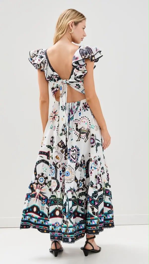 Mystic Wanderer Boho Maxi Dress