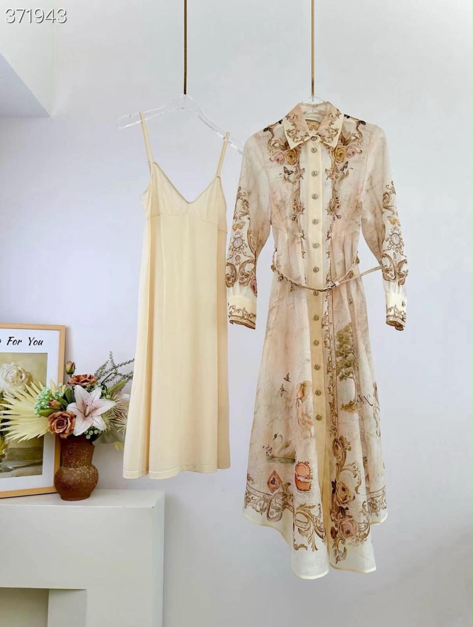Moonlit Blossom Midi Dress