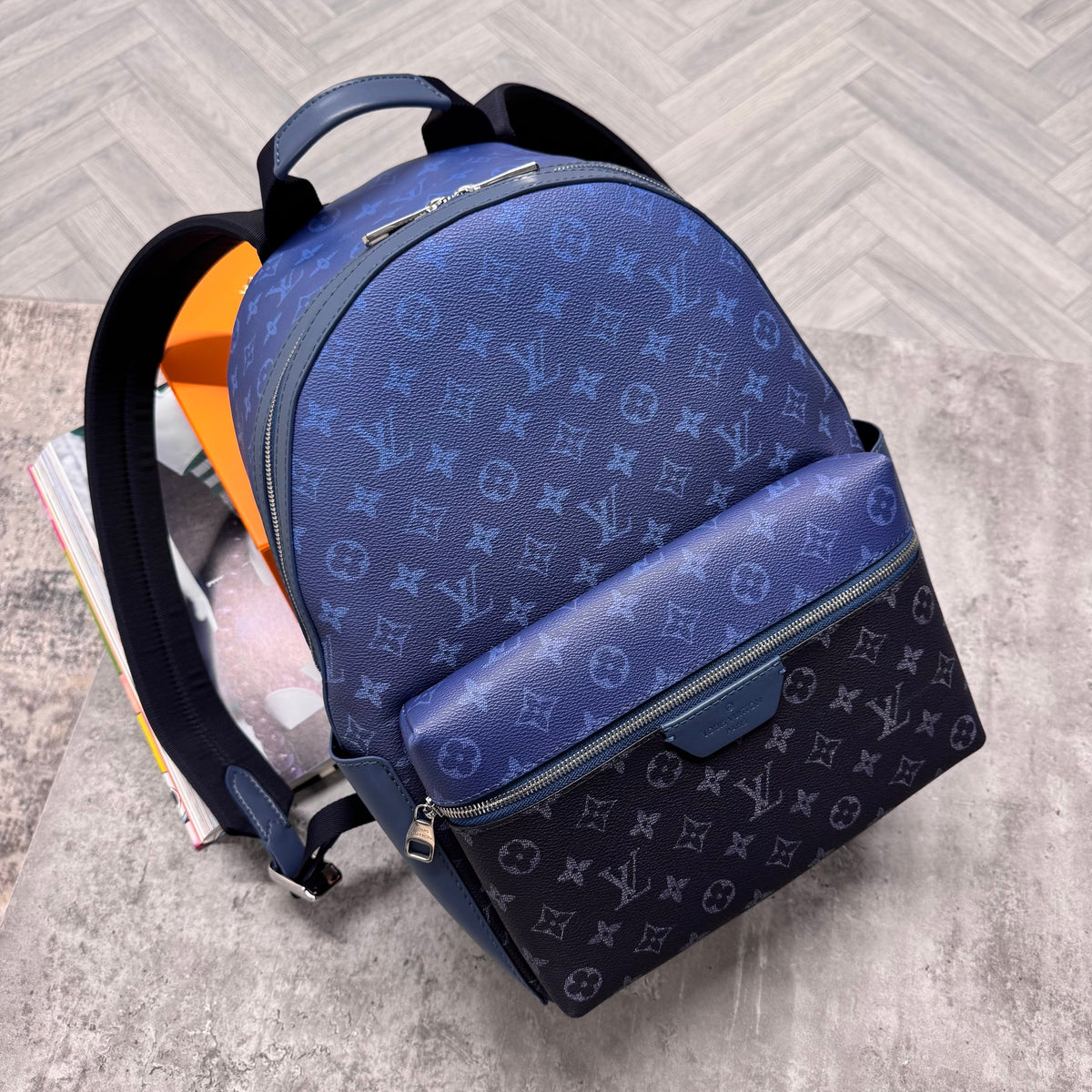 LVE MONOGRAM BACKPACK - BLUE FADE