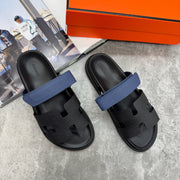 H STRAP SLIDES - NAVY / BLACK