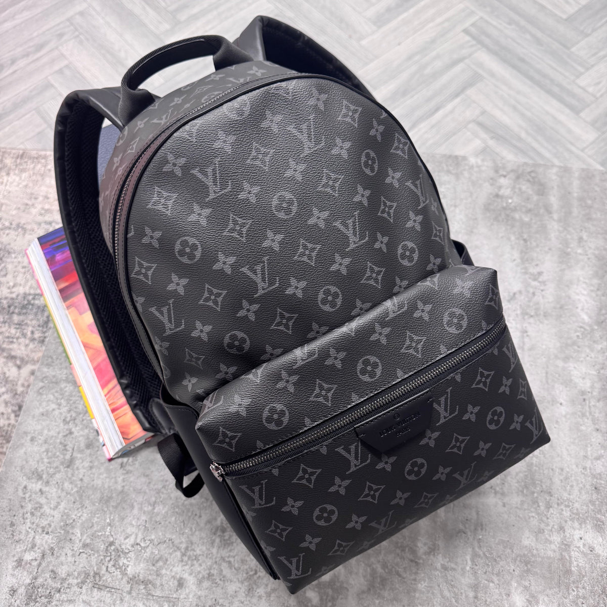 LVE MONOGRAM BACKPACK - BLACK / GREY