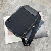 CD - OBLIQUE CROSSBODY BAG - BLACK