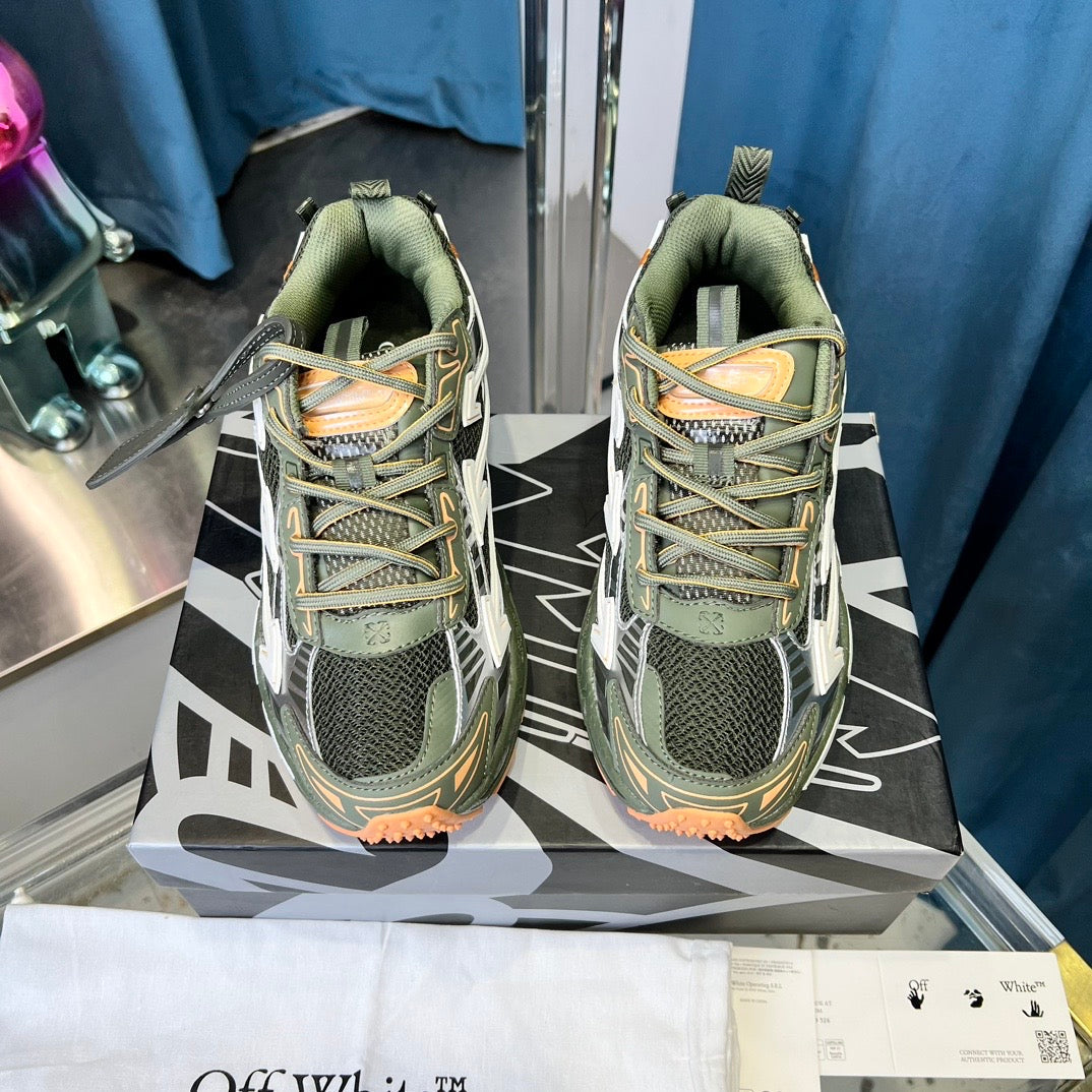 OW - TRAINERS - KHAKI/ORANGE