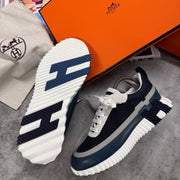 H TRAINERS - BLACK / BLUE