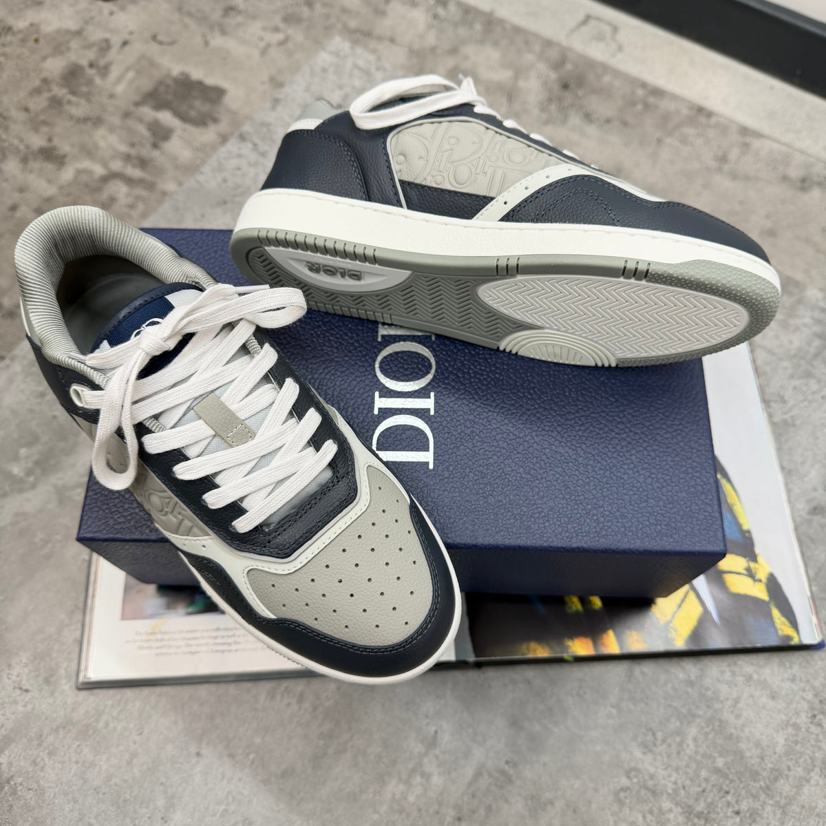 B27 - TRAINERS - NAVY/GREY