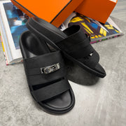 H STRAP SLIDES - BLACK