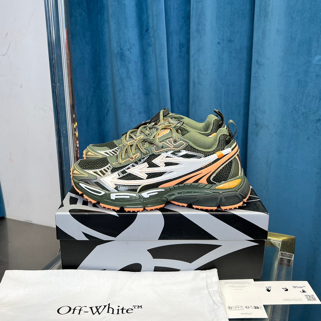 OW - TRAINERS - KHAKI/ORANGE