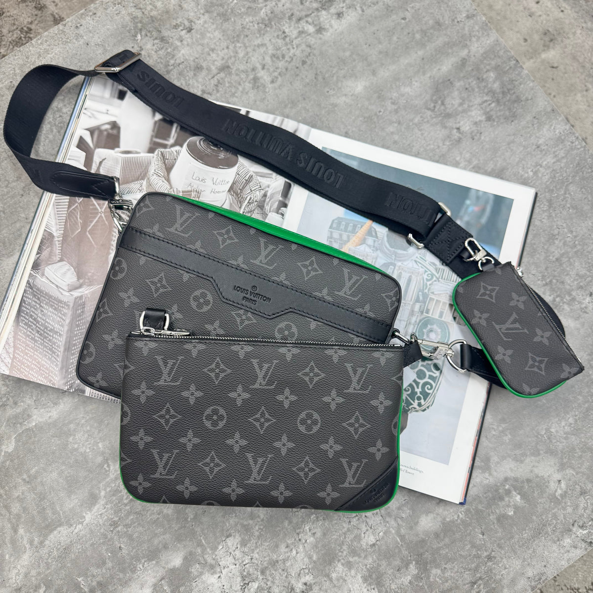 LVE - TRIO BAG - BLACK/GREEN