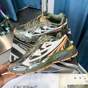 OW - TRAINERS - KHAKI/ORANGE