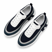 H TRAINERS - BLACK / BLUE