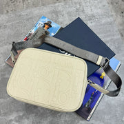 CD LEATHER BAG - CREAM