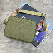 CD LEATHER BAG - KHAKI
