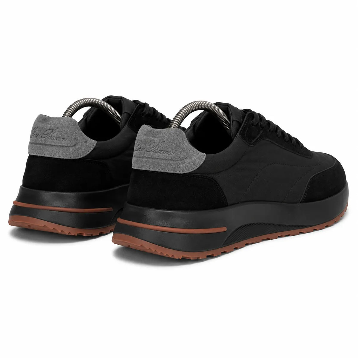 LORO SUEDE RUNNER TRAINER - BLACK