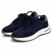 LORO SUEDE RUNNER TRAINER - NAVY