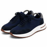 LORO SUEDE RUNNER TRAINER - NAVY