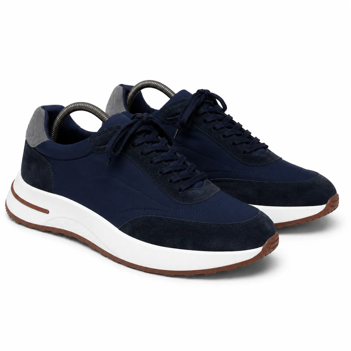 LORO SUEDE RUNNER TRAINER - NAVY