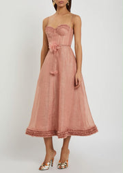 Blush Belle Corset Midi Dress