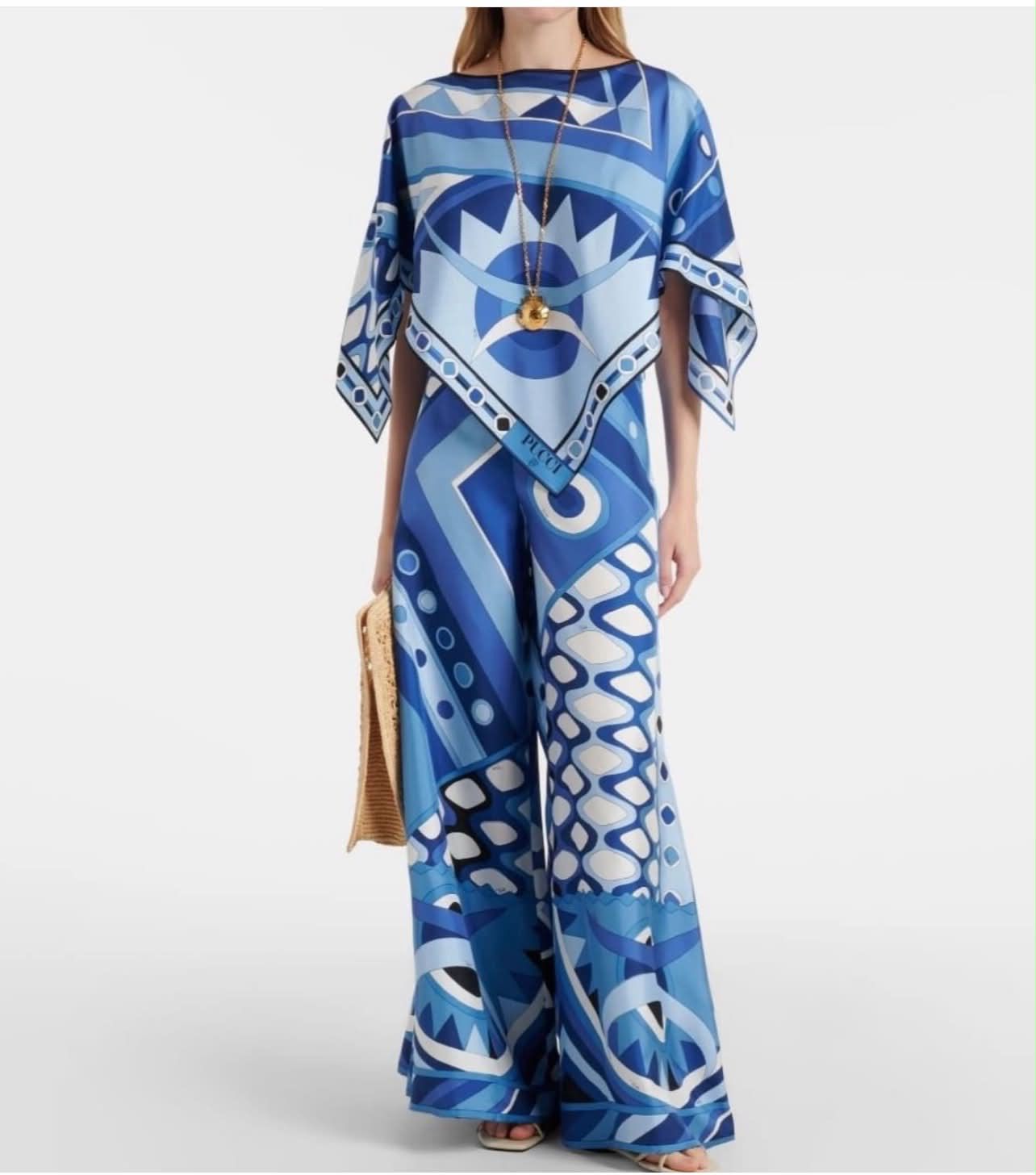 Pucci-Inspired Matching Top & Pants Set