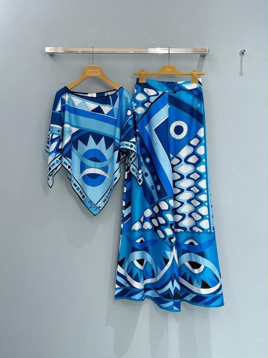 Pucci-Inspired Matching Top & Pants Set