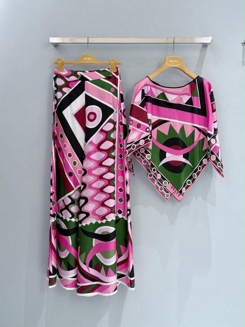Pucci-Inspired Matching Top & Pants Set