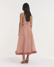 Blush Belle Corset Midi Dress