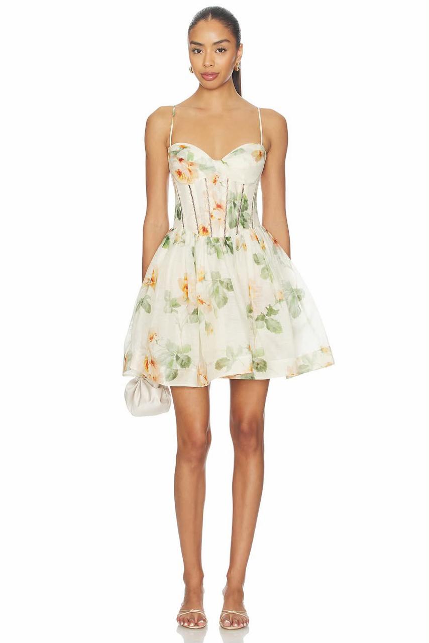 Blossom Garden Corset Mini Dress