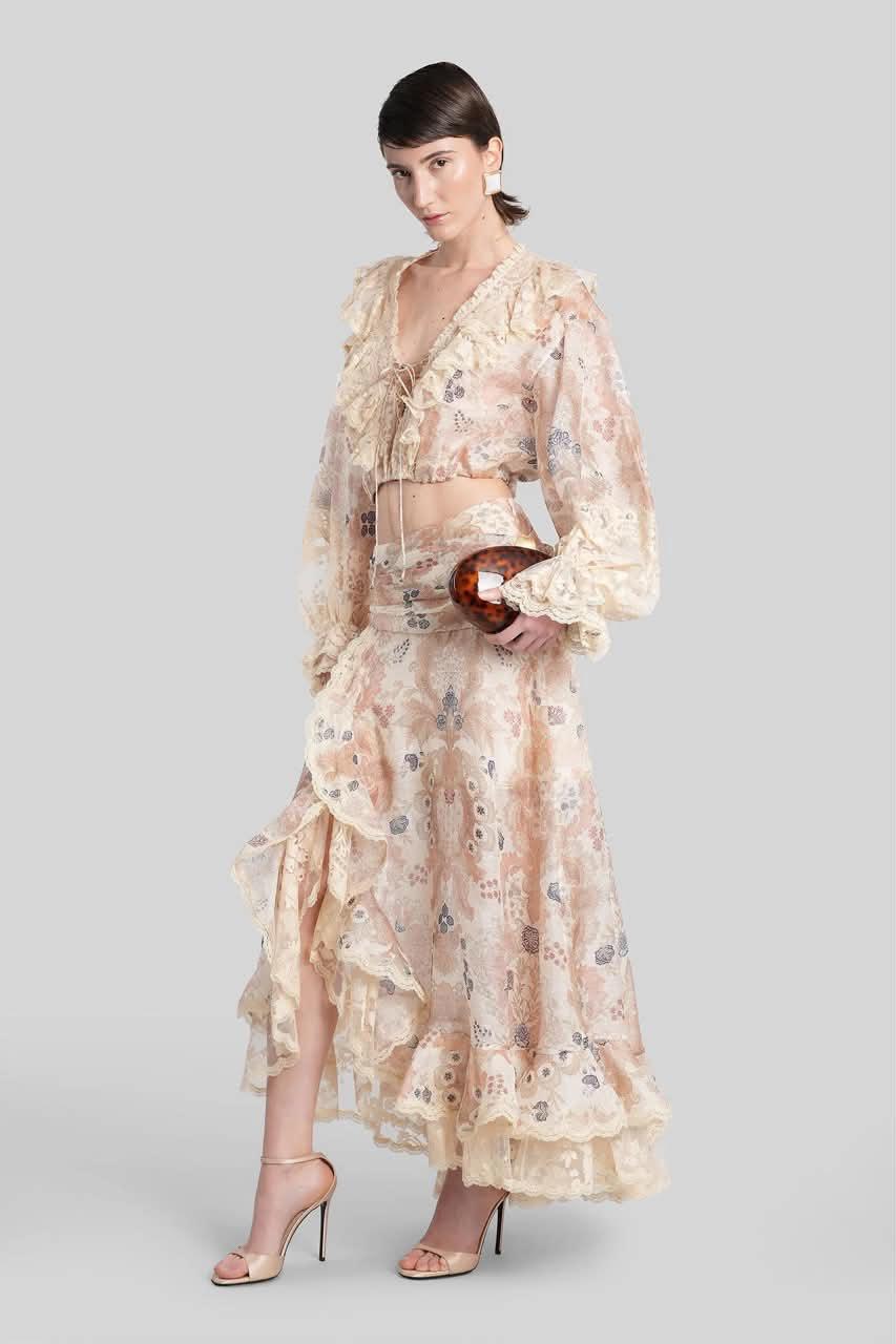 Romantic Floral Ruffle Maxi Dress