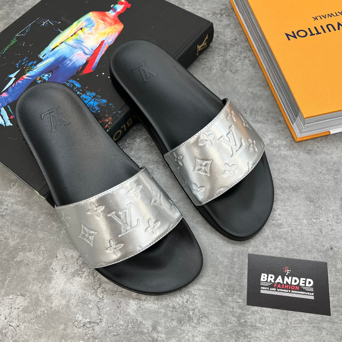 LVE - WATERFRONT MULES SLIDES - SILVER