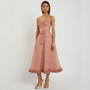 Blush Belle Corset Midi Dress