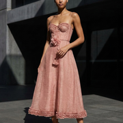 Blush Belle Corset Midi Dress