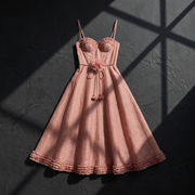 Blush Belle Corset Midi Dress